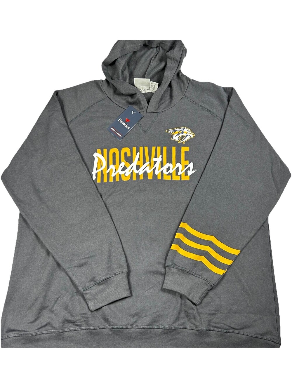 Nashville Predators NHL Men's 2XL Gray Pullover Hooded Sweatshirt Hoodie New